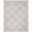 Beige and Light Grey Geometric Synthetic 8' x 10' Area Rug