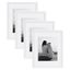 White Wood 11x14 Matted Picture Frame Set of 4