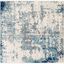 Modern Square Easy-Care Blue Synthetic Rug - Stain-Resistant