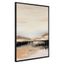 Peaceful Landscape Abstract Canvas Print in Black Frame