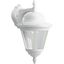 White 16" Outdoor Wall Lantern Sconce with Clear Glass