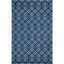 Navy & Beige Hand-Knotted Reversible Cotton Blend Area Rug - 5'3" x 8'