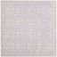 Lavender and Ivory Hand-Tufted Wool Geometric Area Rug, 8' Square