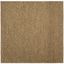 Natural Brown 6' Square Handwoven Cotton Area Rug