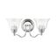 Moreland Polished Chrome Dual Light Vanity with Hand Blown Glass