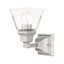 Brushed Nickel Clear Glass 1-Light Wall Sconce