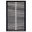 Black and Beige Striped Wool Flat Woven Area Rug