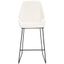 Masami 40" White and Black Leather Saddle Counter Stool