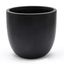 Medium Black Magnesium Oxide Round Outdoor Planter