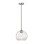 Chloe 10" Clear Glass Pendant Light with Brushed Nickel Finish