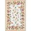 Beige Floral Handmade Wool Rectangular Area Rug