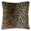 Brown Cheetah Print Faux Fur Square Throw Pillow, 22"