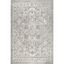 Gray Medallion Synthetic Easy Care Area Rug