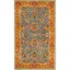 Heritage Blue and Orange Hand-Tufted Wool Area Rug 3' x 5'