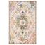 Light Blue Floral Hand-Knotted Synthetic 4' x 6' Rug