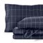 Midnight Grid Pattern Split King Microfiber Sheet Set