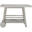 Transitional Eucalyptus Wood Bar Cart with Storage in Grey Wash