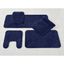 Navy Plush Nylon Bath Rug with Non-Slip Rubber Backing