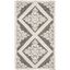 Ivory and Black Hand-Woven Wool Area Rug, 3' x 5'