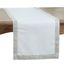 White Studded Polyester Winter Table Runner