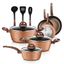 NutriChef 12-Piece Brown Nonstick Aluminum Cookware Set