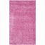 Pink Hand-Knotted Synthetic Shag Area Rug