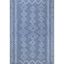 Reversible Blue Geometric 6' x 9' Synthetic Indoor/Outdoor Rug