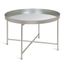 Celia 30" Round Mirrored Glass and Wood Coffee Table