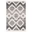 Gray Diamond Braided Shag Rectangular Synthetic Rug