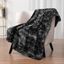 Black Tie-Dye Faux Fur Sherpa Reversible Throw Blanket