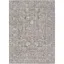 Gray Floral Synthetic Rectangular Area Rug