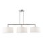 Sleek Brushed Nickel 3-Light Linear Drum Chandelier