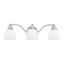 Somerville Brushed Nickel 3-Light Vanity with Satin Opal Glass