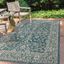 Elegant Charcoal and Light Gray 9' x 12' Handwoven Indoor/Outdoor Rug