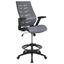 Adjustable High-Back Mesh Drafting Chair with Lumbar Support, Gray