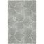 Grey and Ivory Hand-Tufted Wool Geometric Area Rug 4' x 6'