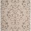 Cream Beige Tufted Handmade Square Shag Rug