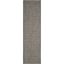 Black and Gray Synthetic Flat Woven Outdoor Runner Rug