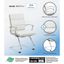 Chic White CaressoftPlus Executive Guest Chair with Chrome Finish