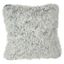 Gray Faux Fur Feather Fill Square Decorative Pillow