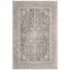 Elegante Grey Floral 54" Round Hand-knotted Easy Care Area Rug