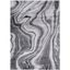 Abstract Swirls 5'3" x 7'6" Blue/Grey Synthetic Area Rug