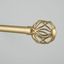 Gold Adjustable Iron Curtain Rod with Open Sphere Finials