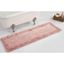 Plush Pink Cotton Shaggy Border 20" x 60" Bath Rug