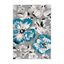 Elegant Floral Blue 5' x 7' Easy-Care Synthetic Area Rug