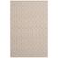 Ivory and Grey Flat Woven Cotton Area Rug, 3' x 5'