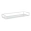 Elegant White and Glass 24" Wall Shelf for Modern Decor