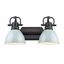 Dimmable Black and Bronze Industrial Vanity Light