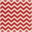 Red 4' x 4' Square Synthetic Flat Woven Reversible Rug