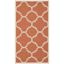 Terracotta and Beige Rectangular Synthetic Outdoor Rug